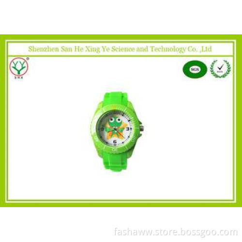 Sweet Europe Style Carton Kids Green Watches Water Resistan